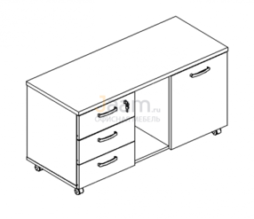 Мебель для персонала Тумба для оргтехники 262 БП