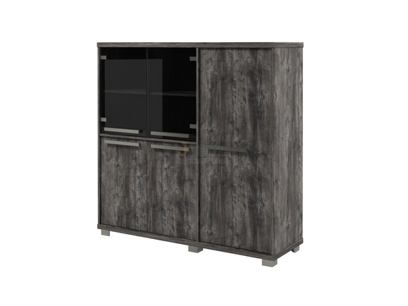 Кабинет руководителя Офисный шкаф трёхсекционный с 4 полками Z-33-12 правый