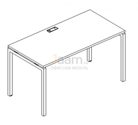 Мебель для персонала Стол письменный на металлокаркасе DUE Б2 013 БП