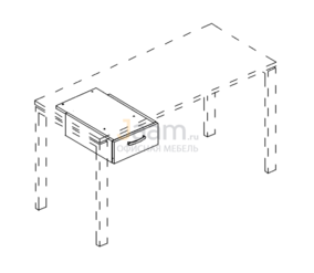 Мебель для персонала Тумба подвесная 1-ящичная (для стола 60) 215 БП