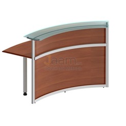 Стойка ресепшн Стойка со стеклом 60 град. изог. внутрь (без опор) ФС 0702