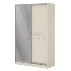 Мебель для персонала Офисный шкаф-купе с одной зеркальной и одной ЛДСП дверями ПК-ШК-КМШ240Х120Д1/СЗ1
