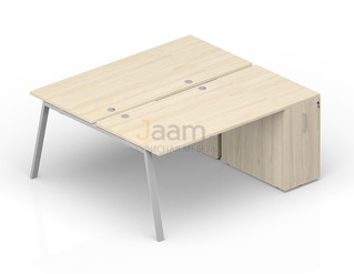 Мебель для персонала Составной стол с приставными шкафами Tower (4 громмета) AR2TPG148T072