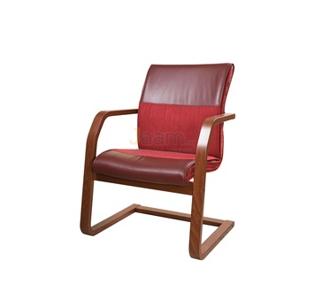 Офисный стул Лондон/В комб. Кожа нестандартная/база дерево