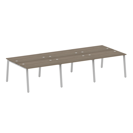 Рабочая станция на 6 рабочих места на А-образном м/к Metal System Style БА.СМ-6.2 3600x1475x750