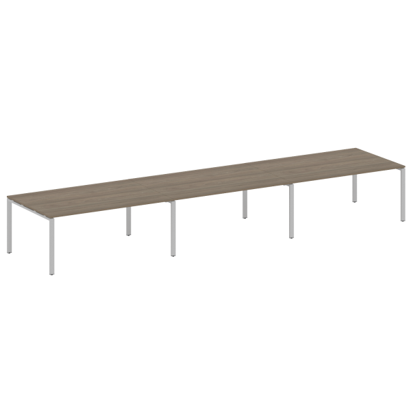 Переговорный стол 3 столешницы Metal System Style БП.ПРГ-3.5 5400x1235x750 (Вяз/Серый металл)