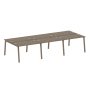 Рабочая станция на 6 рабочих места на А-образном м/к Metal System Style БА.СМ-6.2 3600x1475x750