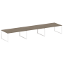 Переговорный стол 3 столешницы Metal System Style БО.ПРГ-3.5 5400x1235x750