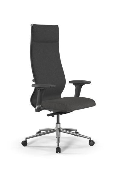 Кресло для руководителя Метта SynchroSit 10 B1-162D - Bahama /Kb15/Wh12/D02P(M23.B23.G18.W02) (Темно-серый)