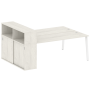 Рабочая станция с шкафом-купе на А-образном м/к Metal System Style БА.РС-СШК-2.5 Т 2210x1475x1098