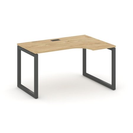 Стол рабочий эргономичный SN-5O.SPA-022(R) (1580х800/980х750) (Тиквуд Светлый/Металл Антрацит)