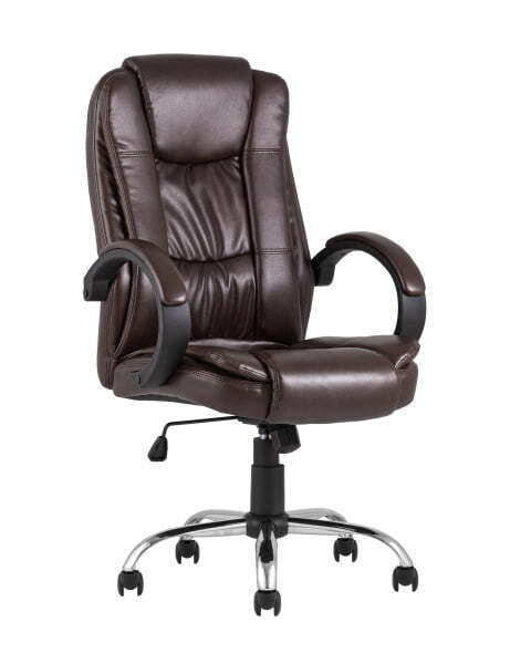 Кресло руководителя TopChairs Atlant коричневое (Компьютерное кресло Atlant коричневый)
