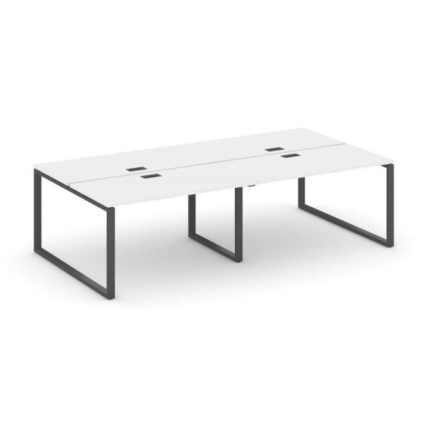 Рабочая станция 2-х сторонняя SN-6O.DRS-032 (2360х1232х750) (Белый/Металл Антрацит)
