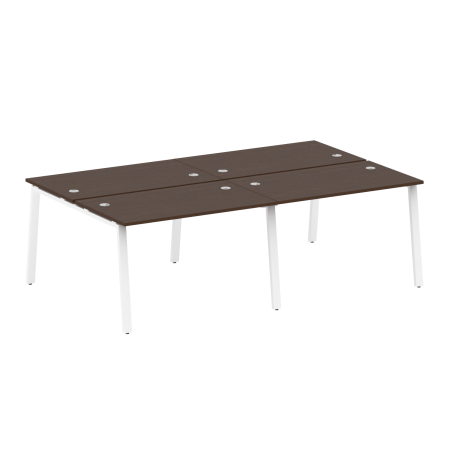 Рабочая станция на 4 рабочих места на А-образном м/к Metal System Style БА.СМ-4.2 2400x1475x750