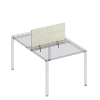 Экран настл. фронт. с кроншт. для рабочей станции 100 на мет. каркасе КФ Комфорт КФ К.845 850x450x18