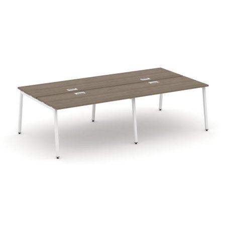 Рабочая станция 2-х сторонняя SN-4A.DRS-044 (3160х1432х750) (Вяз Благородный/Металл Белый)