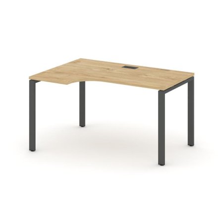 Стол рабочий эргономичный SN-6P.SPA-002(L) (1580х600/980х750) (Тиквуд Светлый/Металл Антрацит)