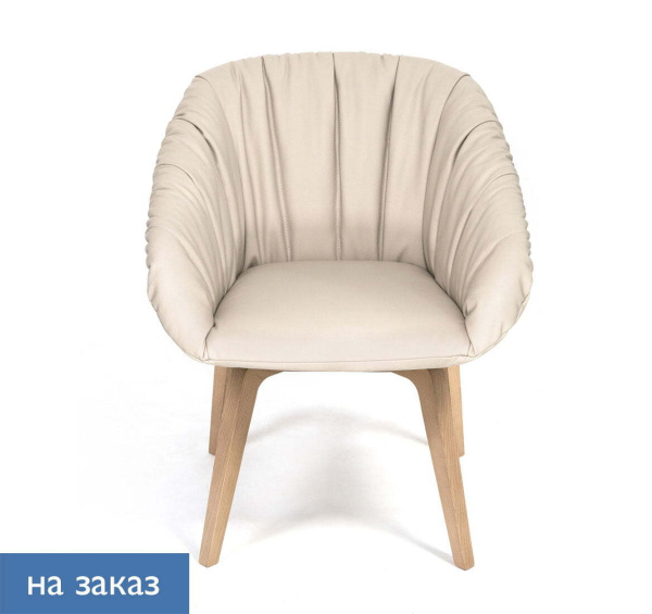 ALMA W SOFT Кресло для посетителей дерево (Бежевый)