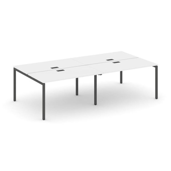 Рабочая станция 2-х сторонняя SN-4P.DRS-042 (2360х1432х750) (Белый/Металл Антрацит)