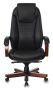 Кресло руководителя T-9923WALNUT черный кожа крестов. металл/дерево