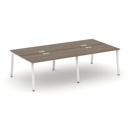 Рабочая станция 2-х сторонняя SN-6A.DRS-044 (3160х1432х750) (Вяз Благородный/Металл Белый)