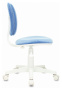 Кресло детское CH-W204NX голубой Velvet 86 крестов. пластик белый пластик белый