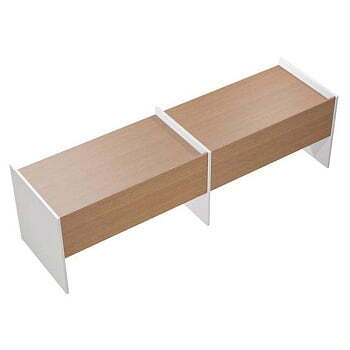 Рабочая станция на опорах ДСП (2х120) Profiquadro КВ 1204-2 БВ 2470x806x835