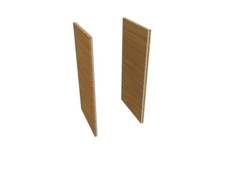 Панели боковые, низкие, с двойной кромкой Z2 KLFF0BA 450x25x885 (Орех каналетто)