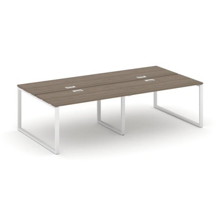 Рабочая станция 2-х сторонняя SN-6O.DRS-044 (3160х1432х750) (Вяз Благородный/Металл Белый)