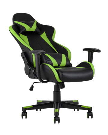 Кресло игровое TopChairs Gallardo зеленое (Геймерское кресло Gallardo зеленый)
