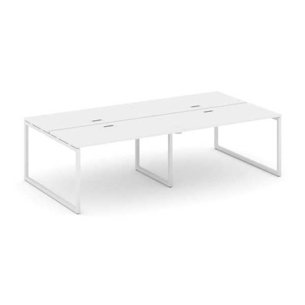 Рабочая станция 2-х сторонняя SN-4O.DRS-032 (2360х1232х750) (Белый/Металл Белый)